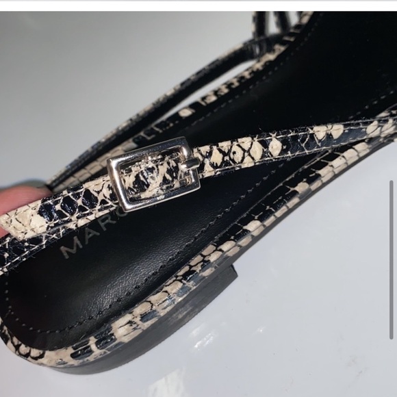 Marc Fisher shoes NEW flats ankle‎ strap adjustable ansli snake print - Picture 3 of 6